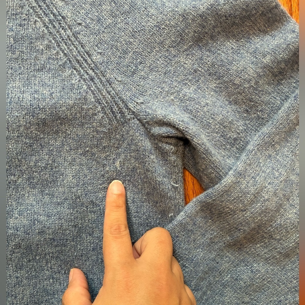 Jack Spade Lambswool Knit Sweater Blue Medium - Picture 7 of 7